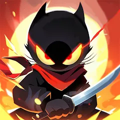 Скачать взломанную Ninja Cat - Idle Arena (Крейзи Ниндзя Кэт)  [МОД Menu] - полная версия apk на Андроид