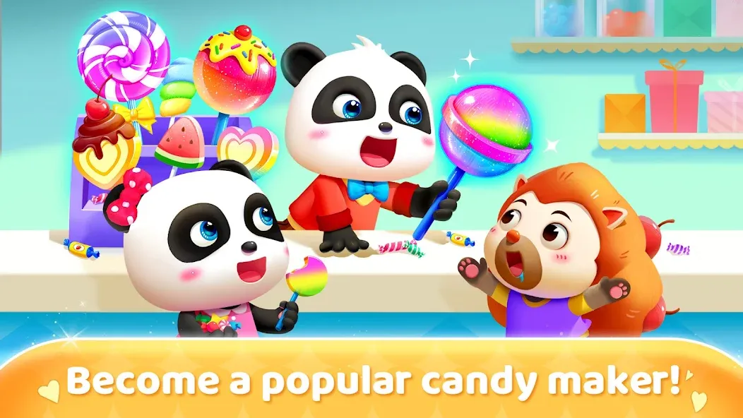 Little Panda's Candy Shop  [МОД Бесконечные деньги] Screenshot 5