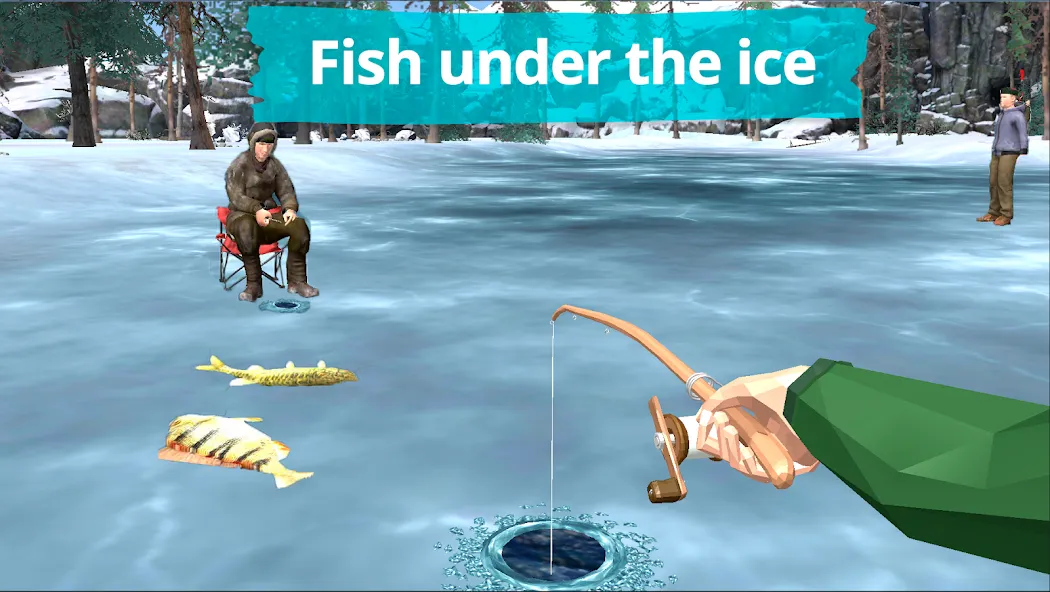 Fishing in the Winter. Lakes.  [МОД Бесконечные монеты] Screenshot 1