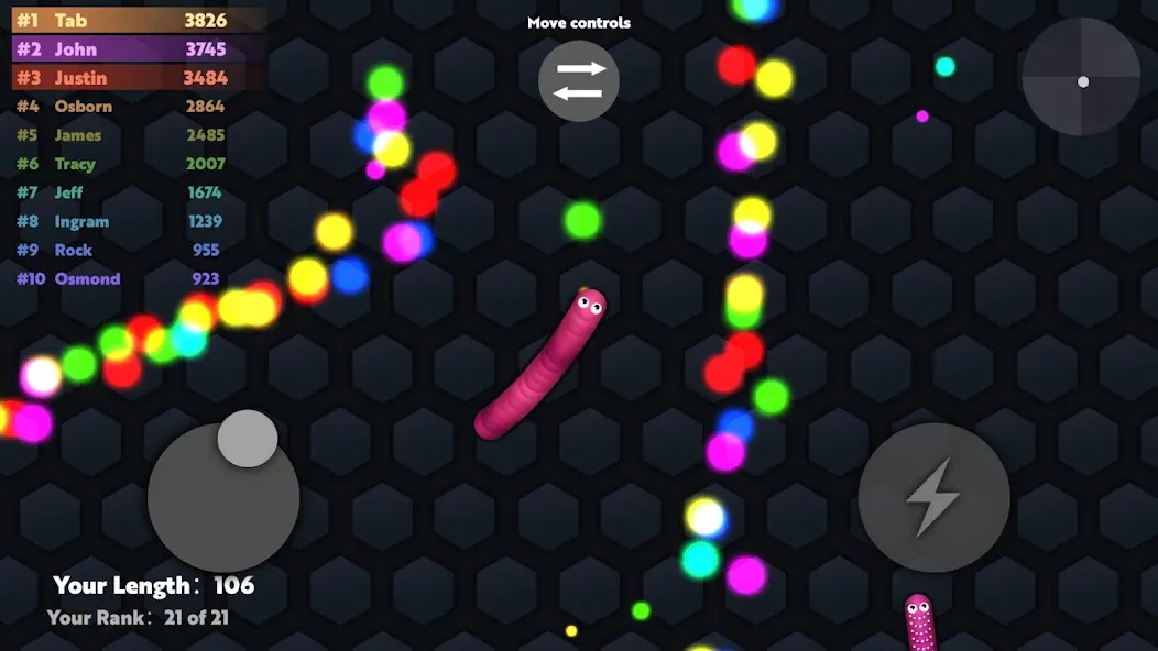 Slide.io - Hungry Snake Game  [МОД Unlocked] Screenshot 4