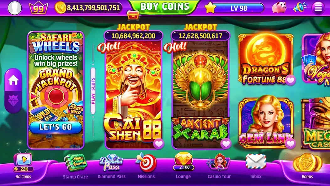 Golden Casino - Slots Games (Голден Казино)  [МОД Unlimited Money] Screenshot 2