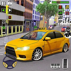 Скачать взлом City Taxi Games-Taxi Car Games (Сити Такси Игры)  [МОД Много монет] - полная версия apk на Андроид