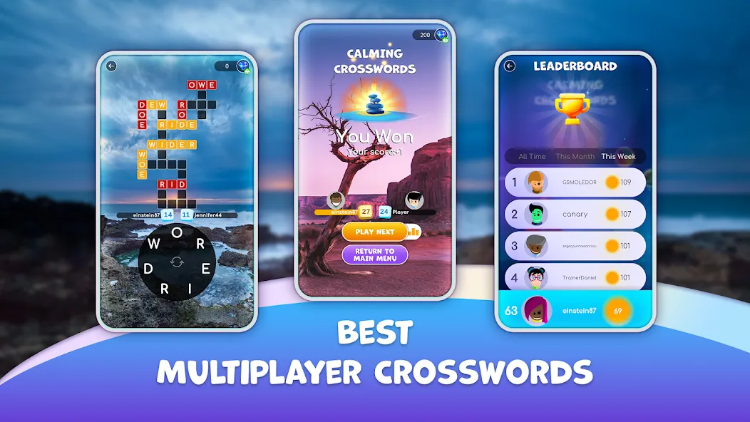 Calming Crosswords Word Puzzle  [МОД Unlimited Money] Screenshot 3