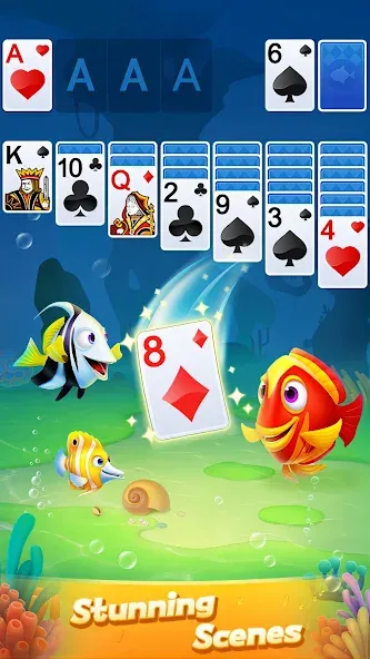 Solitaire 3D Fish  [МОД Mega Pack] Screenshot 4