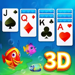 Взломанная Solitaire 3D Fish  [МОД Mega Pack] - стабильная версия apk на Андроид