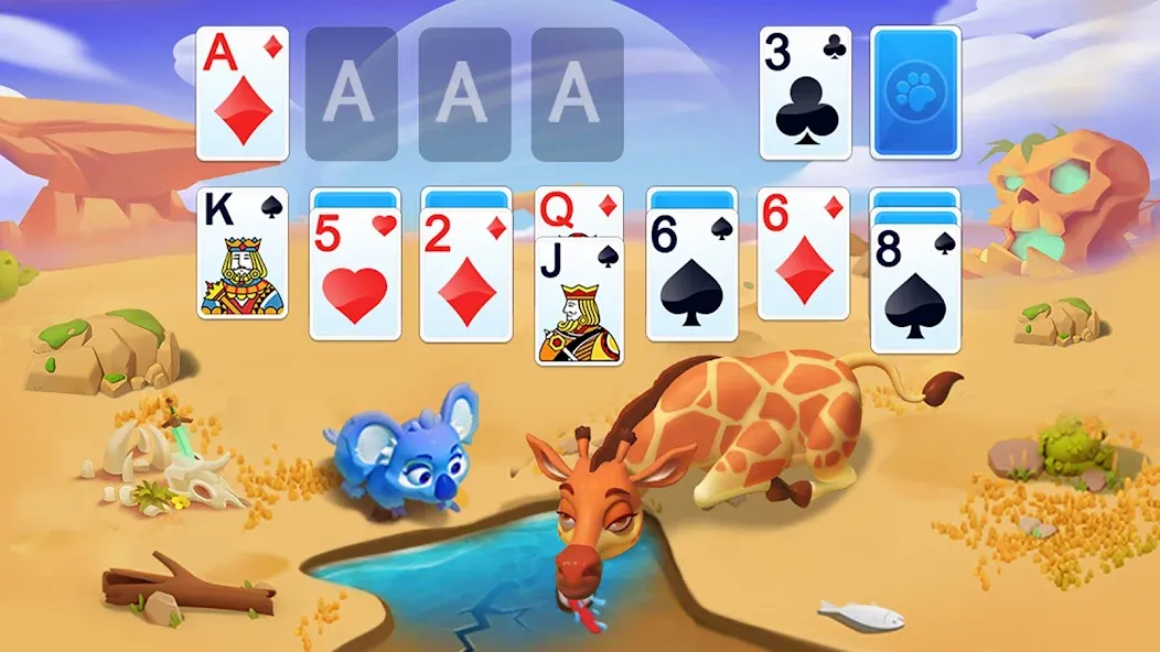 Solitaire - Wild Park  [МОД Unlocked] Screenshot 1