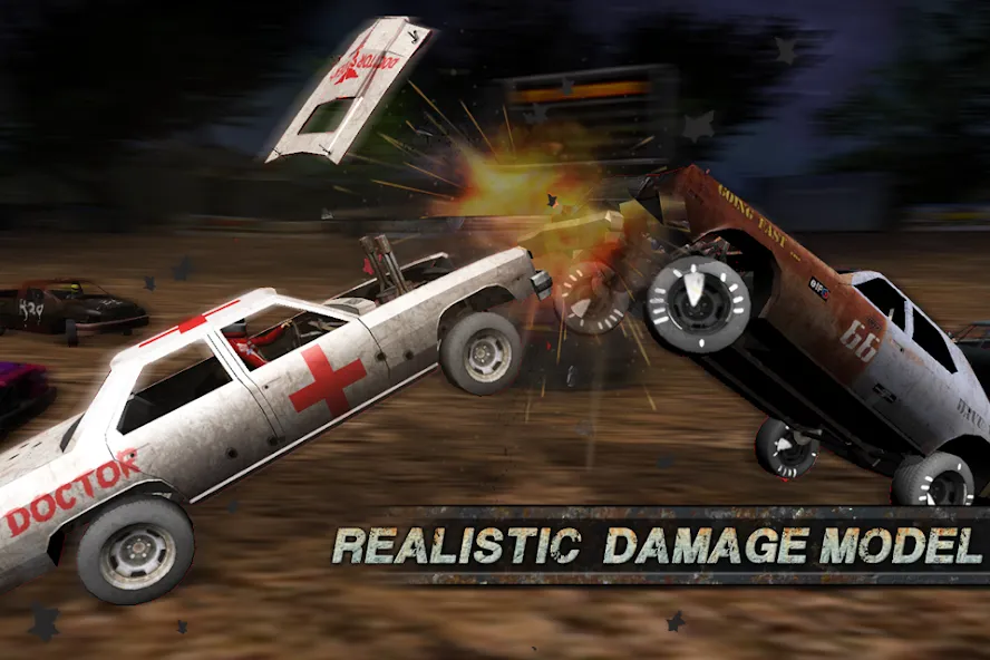 Demolition Derby: Crash Racing (Демолиция Дерби)  [МОД Бесконечные монеты] Screenshot 1