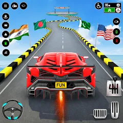 Взломанная GT Car Stunt : Ramp Car Stunts (ДжиТи Кар Стант)  [МОД Mega Pack] - последняя версия apk на Андроид