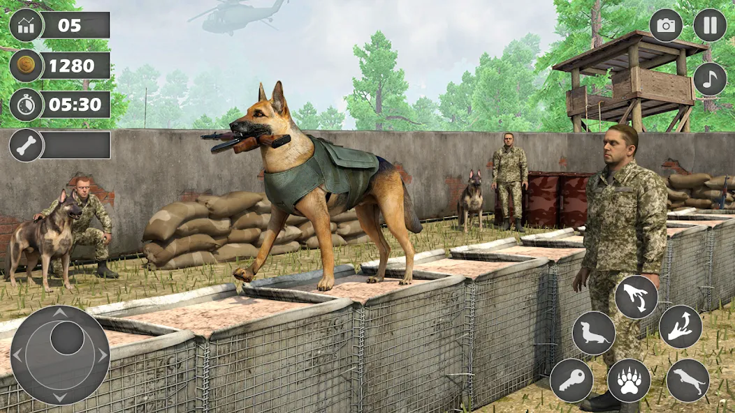 Dog Simulator Dog Game (Армейский симулятор собаки)  [МОД Много монет] Screenshot 1