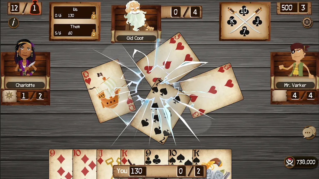 Spades Cutthroat Pirates (Спейдс Каттхроат Пирейтс)  [МОД Бесконечные деньги] Screenshot 1