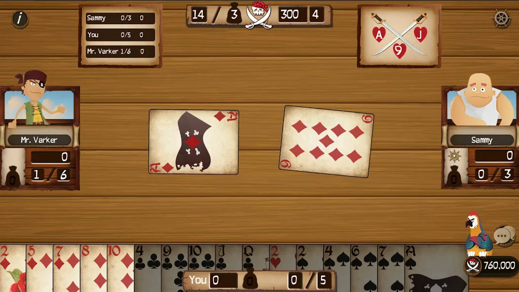 Spades Cutthroat Pirates (Спейдс Каттхроат Пирейтс)  [МОД Бесконечные деньги] Screenshot 2