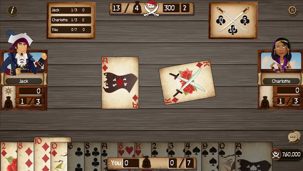 Spades Cutthroat Pirates (Спейдс Каттхроат Пирейтс)  [МОД Бесконечные деньги] Screenshot 3