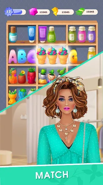 Fashion Triple Match: Dress Up (Фэшн Мердж)  [МОД Mega Pack] Screenshot 2