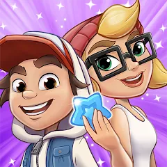 Взломанная Subway Surfers Match (Сабвей Серферс Матч)  [МОД Много денег] - полная версия apk на Андроид