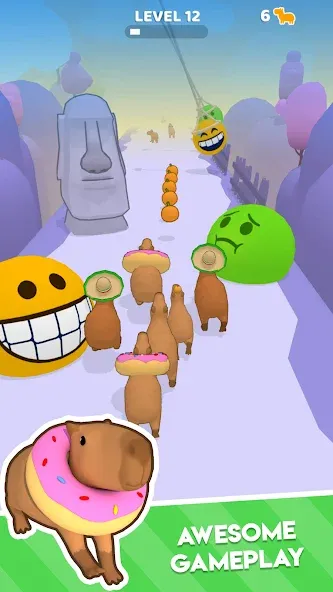 Capybara Rush (Капибара Раш)  [МОД Menu] Screenshot 2