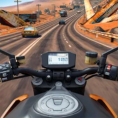 Скачать взломанную Moto Rider GO: Highway Traffic (Мото Райдер ГО)  [МОД Unlimited Money] - полная версия apk на Андроид