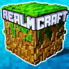 Скачать взломанную Mini Block Craft Realm Craft (РеалмКрафт)  [МОД Бесконечные монеты] - последняя версия apk на Андроид