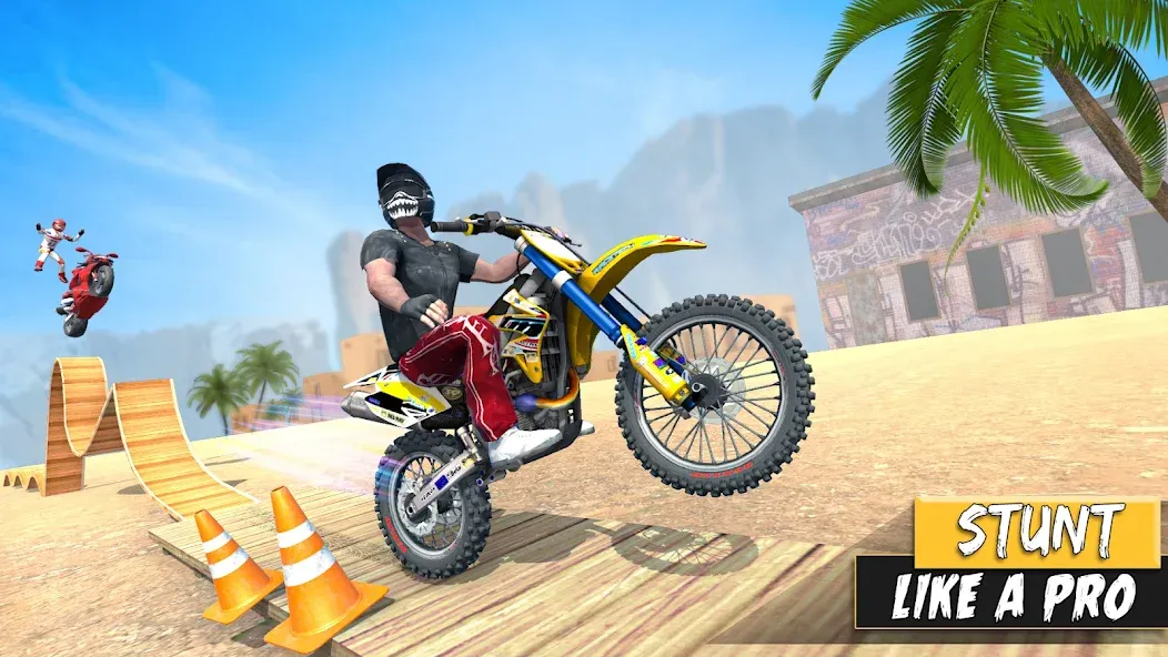 Bike Stunt Games Stunt Bike 3D (Байк стант рэмп игра Байк Джамп)  [МОД Много денег] Screenshot 4