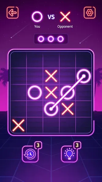 Tic Tac Toe - Offline XOXO (Тиктактое)  [МОД Много монет] Screenshot 1