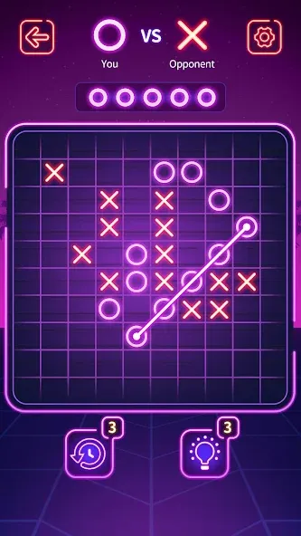 Tic Tac Toe - Offline XOXO (Тиктактое)  [МОД Много монет] Screenshot 2