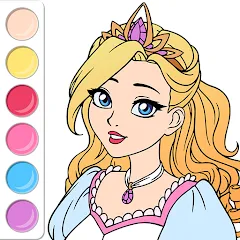 Скачать взломанную Princess Coloring Book Game  [МОД Все открыто] - стабильная версия apk на Андроид