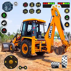 Скачать взломанную JCB Excavator Construction 3D  [МОД Unlocked] - стабильная версия apk на Андроид