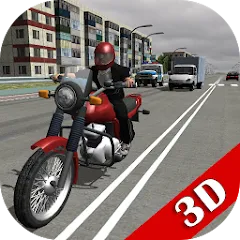 Скачать взломанную Russian Moto Traffic Rider 3D  [МОД Menu] - полная версия apk на Андроид