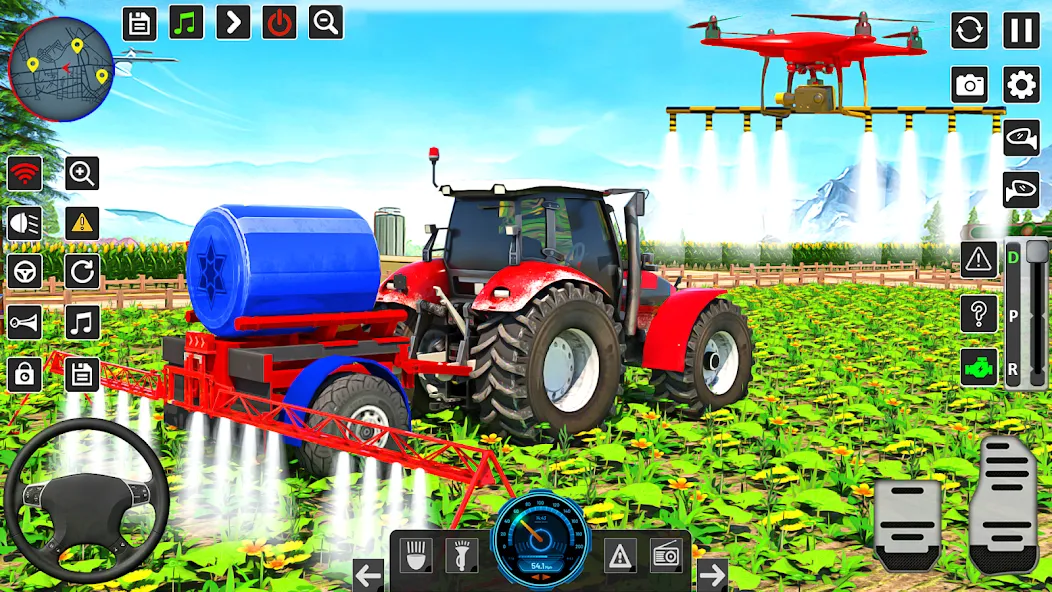 Real Tractor Driving Games (Риал Трактор Драйвинг Геймс)  [МОД Все открыто] Screenshot 4