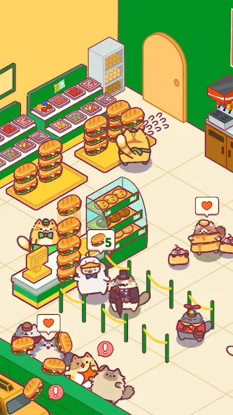 Cat Snack Bar: Cute Food Games (Кэт Снэк Бар)  [МОД Бесконечные деньги] Screenshot 2