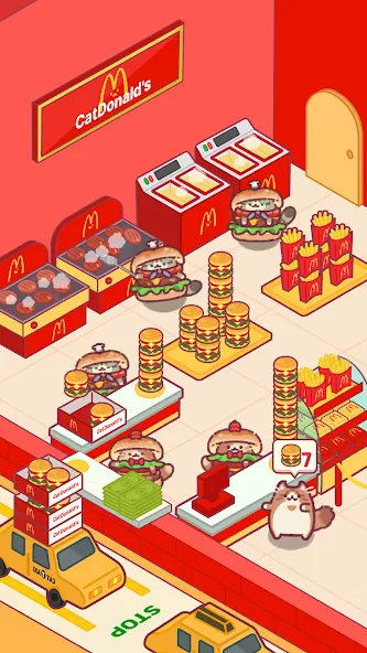 Cat Snack Bar: Cute Food Games (Кэт Снэк Бар)  [МОД Бесконечные деньги] Screenshot 4