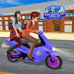 Взломанная High School Boy Virtual Life  [МОД Menu] - последняя версия apk на Андроид