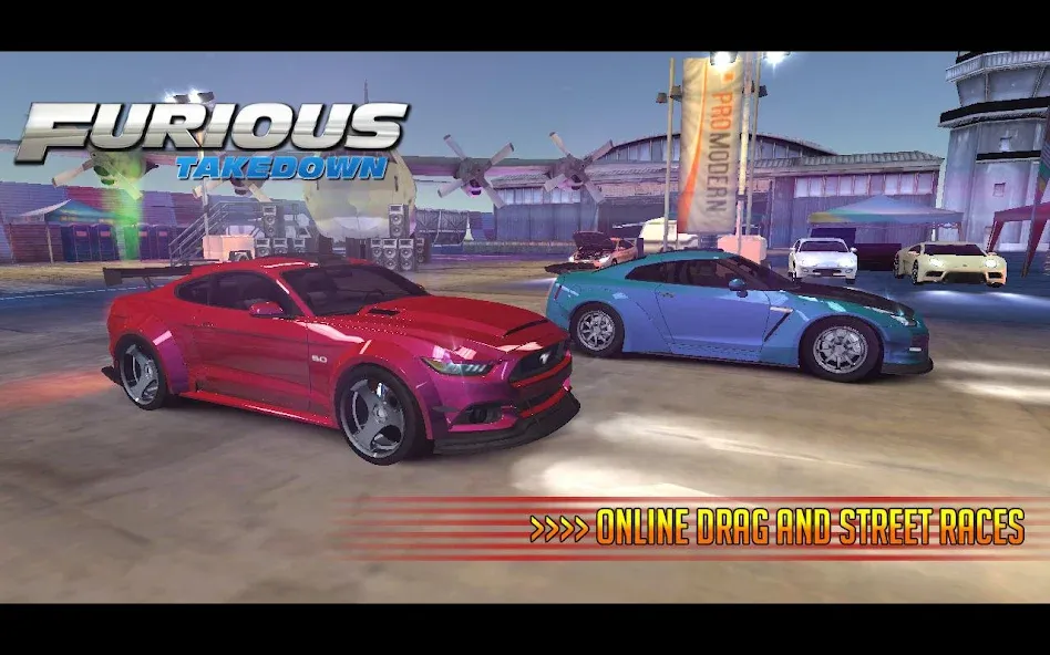 Furious: Takedown Racing (Фьюриъс)  [МОД Бесконечные монеты] Screenshot 2