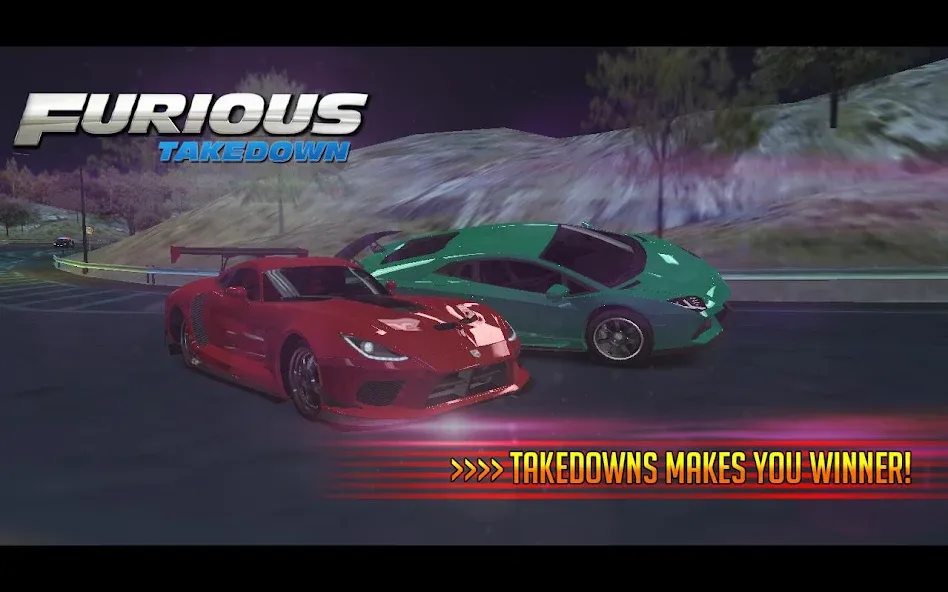 Furious: Takedown Racing (Фьюриъс)  [МОД Бесконечные монеты] Screenshot 4