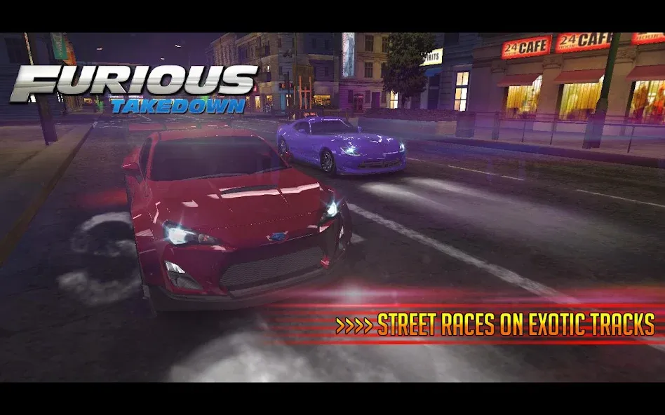 Furious: Takedown Racing (Фьюриъс)  [МОД Бесконечные монеты] Screenshot 5