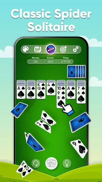 Spider Solitaire (Спайдер Солитер)  [МОД Menu] Screenshot 1