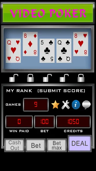 Video Poker (Видео Покер)  [МОД Бесконечные монеты] Screenshot 2