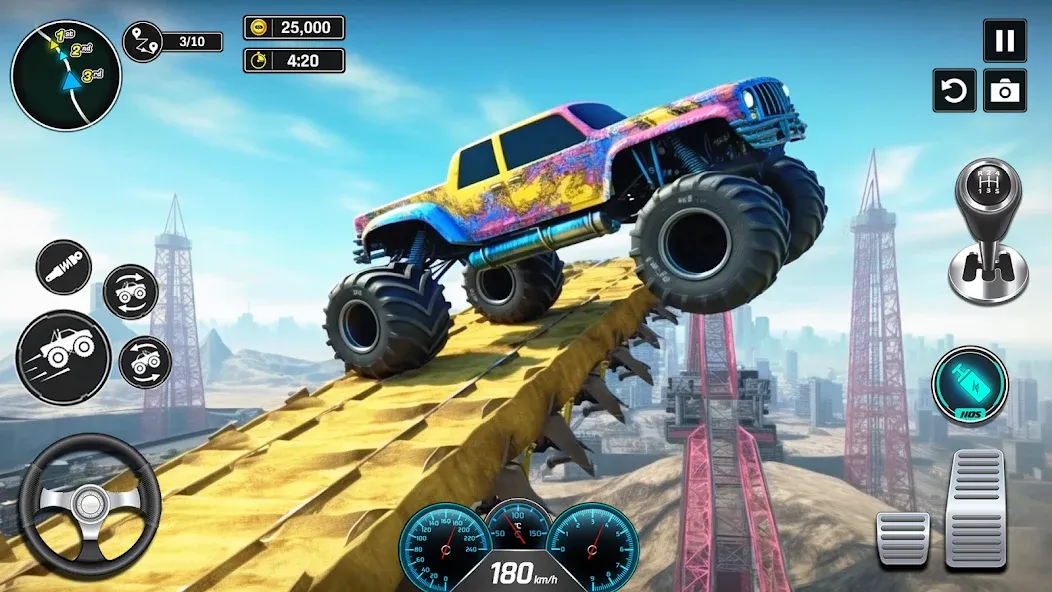 Monster Truck Games- Car Games  [МОД Бесконечные монеты] Screenshot 2