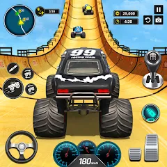 Взломанная Monster Truck Games- Car Games  [МОД Бесконечные монеты] - стабильная версия apk на Андроид