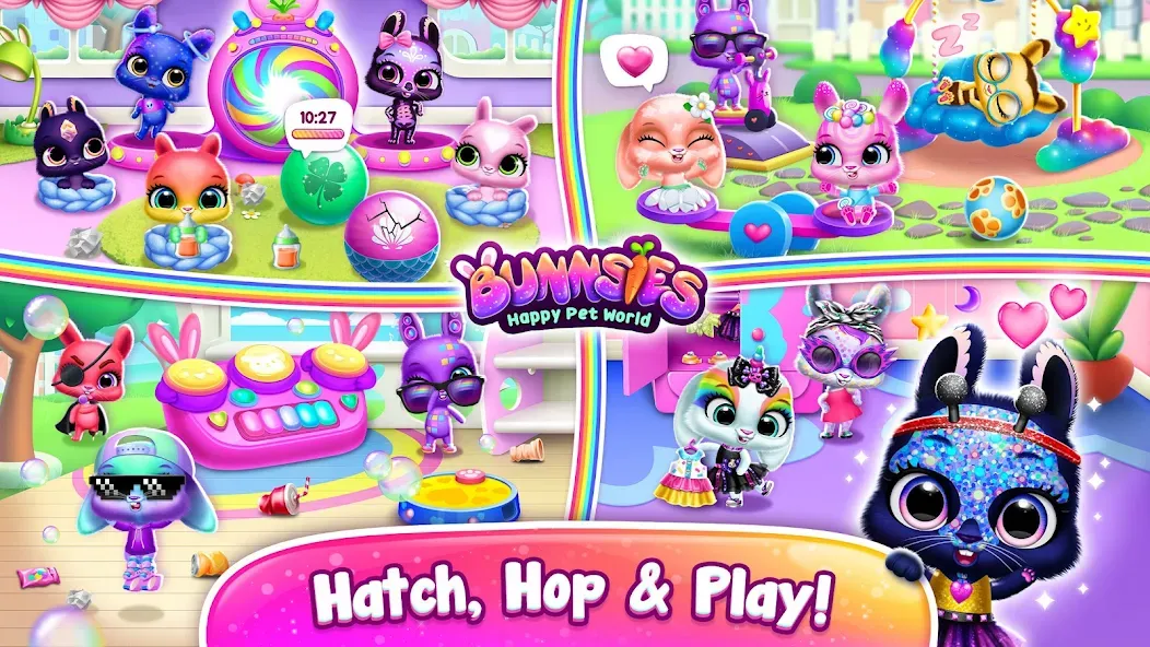 Bunnsies - Happy Pet World (Баннсиз)  [МОД Бесконечные монеты] Screenshot 3