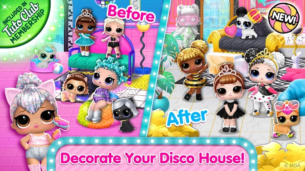 L.O.L. Surprise! Disco House  [МОД Много монет] Screenshot 1