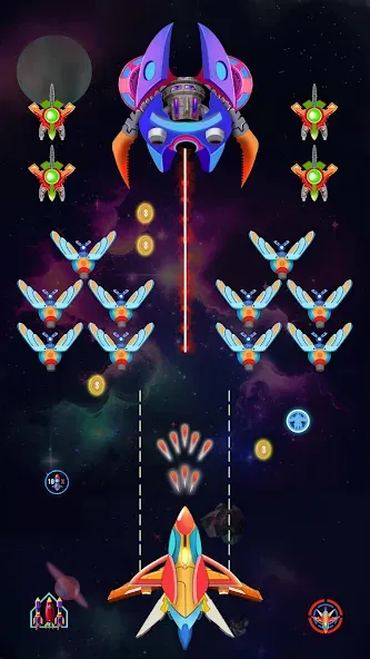 Galaxy Shooting: Alien Attack (Гэлэкси Шутинг)  [МОД Много денег] Screenshot 2