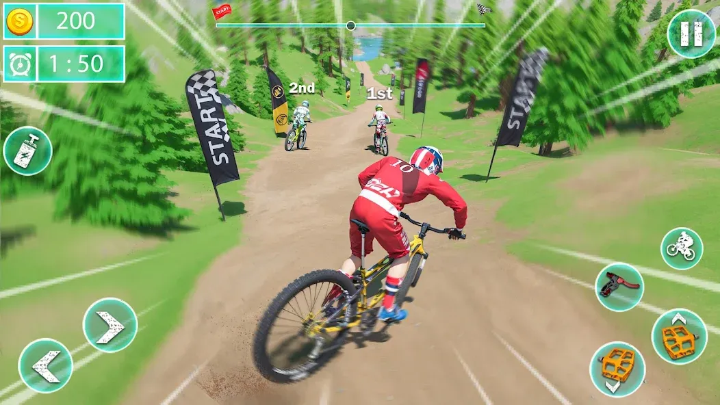 MTB Downhill: BMX Racer  [МОД Unlimited Money] Screenshot 4