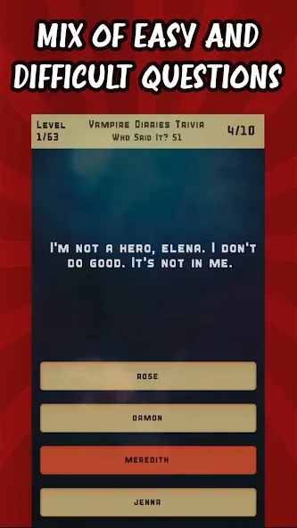 Vampire Diaries Quiz Trivia (Вампирские дневники викторина виктрия)  [МОД Много монет] Screenshot 4