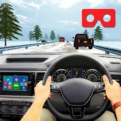 Скачать взломанную VR Traffic Racing In Car Drive (ВР Трафик Гонки на Автомобиле Вождения)  [МОД Много денег] - полная версия apk на Андроид