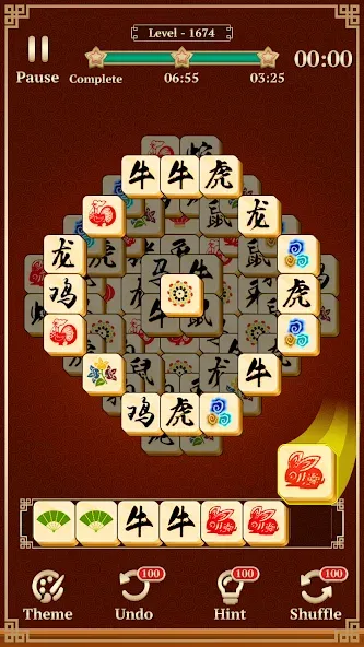 Mahjong Solitaire: 3 Tiles (Маджонг Классик)  [МОД Все открыто] Screenshot 4