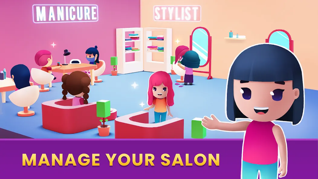 Idle Beauty Salon Tycoon (Айдл Бьюти Салон Тайкун)  [МОД Unlocked] Screenshot 1