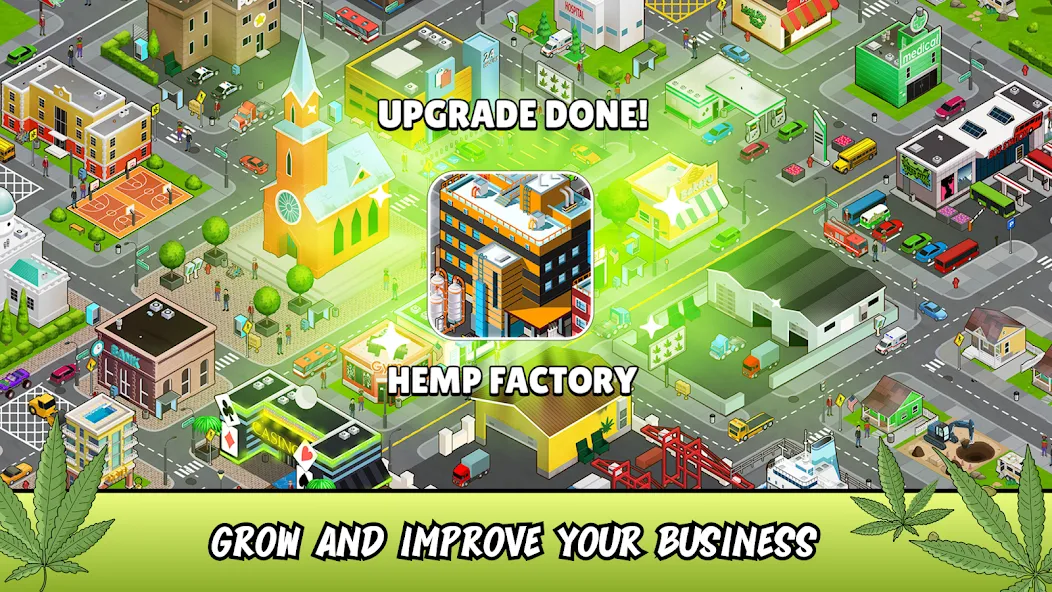 Weed City - Hemp Farm Tycoon (Уид Сити)  [МОД Menu] Screenshot 4