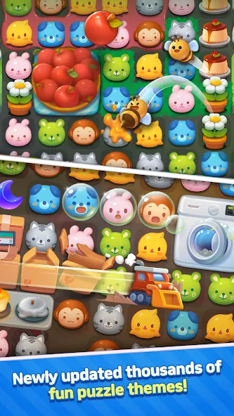 Anipang Match (Анипанг Матч)  [МОД Бесконечные деньги] Screenshot 3