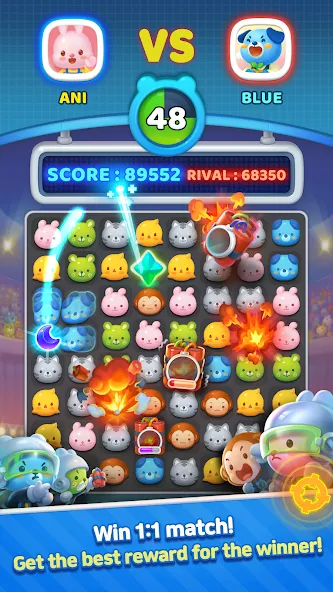 Anipang Match (Анипанг Матч)  [МОД Бесконечные деньги] Screenshot 5