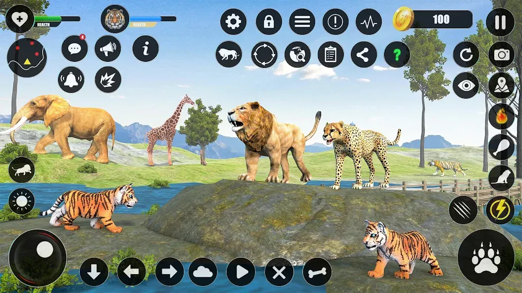 Tiger Simulator Animal Games (Тигровый симулятор  игры с животными)  [МОД Бесконечные деньги] Screenshot 5